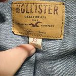Hollister mix media hooded distressed denim jacket Photo 1