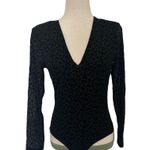 ASTR The Label Velvet Leopard Print Bodysuit Sz M Photo 2