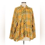 BDG Urban Outfitters Mustard Yellow Plaid oversized button up shirt medium Photo 6