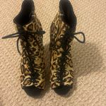 Sam Edelman Animal Print Peep Toe Booties Photo 1