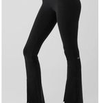 Alo Yoga Airbrush High-Waist Flutter Black Split Leggings Sweat Pants Size XS Photo 1