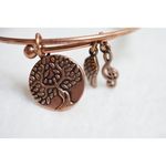 Source Unknown Earth Angel Tree Of Life Music Rose Gold Tone 6 Inch Charm Bracelet Photo 2