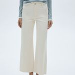 Mango NEW  Catherin Culotte High Rise Denim Jeans Photo 4