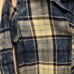 Cloth & Stone  BLUE WITH YELLOW STRIPE PLAID LONG SLEEVE BUTTONDOWN SHIRT SIZE XS Photo 3