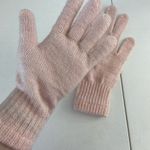 Women’s light pink soft‎ warm knit foldable winter gloves accessories one size Photo 1