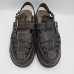 No Boundaries VTG  10 Haley Chunky Sandals Brown Leather Platform 90s Y2K Grunge Photo 3