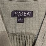 J.Crew WOMENS GREEN GAUZEY POPOVER TOP BLOUSE SMALL COTTON Photo 2