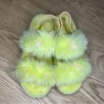 UGG  Oh Yeah Spots Slide Slipper Fluffy Sandal Neon Green Pink Women’s Size 7 Photo 5