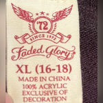 Faded Glory  black soot  embroidered long bell sleeved sweater, size XL Photo 2