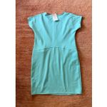 Makadamia Mint Aqua Casual Shift Midi Dress Short Sleeve Size 46 XL NWT Blue Photo 8