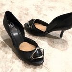 Gianni Bini D’Orsay open toe black leather heels Photo 2