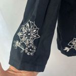 Laura Ashley Black Embellished Jeweled Embroidered Open Front Jacket Sz PM Photo 4