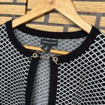 Adrienne Vittadini ‎ Black And White Cardigan Size Small Photo 2