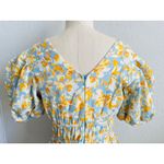 Hyacinth House Pauline Floral Puff Sleeve Midi Dress – Blue & Orange – XS Photo 5