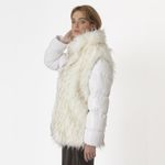 SPACE SIMONA CORSELLINI FAUX FUR DOWN JACKET
DETACHABLE SLEEVES WHITE SIZE XS/40 Photo 2