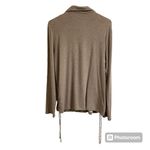 Chico's Chico’s Zenergy Women’s 2 Lg Beige Sequined Zip Up Jacket Side Ruched Athletic Photo 2