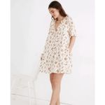 Madewell  Ruffle Button Front Trapeze Dress Floral Reef Cream Relaxed XS NWT Photo 1