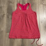 Athleta Red Stripe Active Side Tie Tank Top Size Large Photo 4