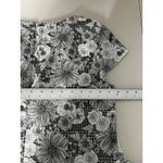 Brooks Brothers Black White Houndstooth Floral Print Knee Length Shift Dress 6 Photo 7