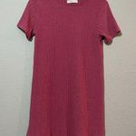 Abercrombie & Fitch Womens Pink Ribbed Short Sleeve A Line Mini Dress Size Small Photo 0