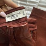 Abercrombie & Fitch Ultra High Rise 90s Straight Leather Pants  Photo 1