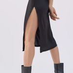 Urban Outfitters Eddy Satin Midi Skirt Black Photo 1