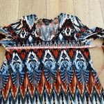 Karen Kane   Mazatlan Ikat Print A-Line Trapeze Stretch Dress Size XL Photo 4