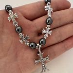 Cross Pendant Necklace for Men Women,Streetwear Punk Hip Hop Unisex Style Silver Photo 2