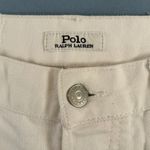 Ralph Lauren Polo  Callen High Rise Slim Embellished Patch White Jeans Photo 3