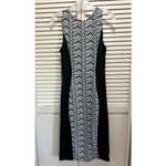 French Atmosphere  Bodycon Maxi Dress Black/White‎ Zigzag Size XS Photo 4