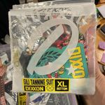 DIXXON NWT black tropical skimpy floral bikini bottoms Gili tanning suit swim Pink Size XL Photo 4