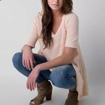 Free People  We The Free Medium Melrose Cotton Tee in Grapefruit Photo 0