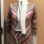 Kensie  open cream and orange cardigan Photo 0