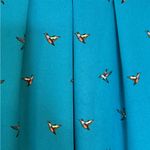 Worthington Teal Blue Sheath Dress Hummingbird Print Sleeveless Mod Retro 6 Photo 2