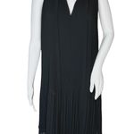 Loft Dress Womens Small Black Pleated Party Office Basic Neutral Minimalist Photo 0