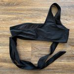 SheIn EUC Black One-Shoulder Bikini Top with tie size M Photo 3