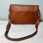 Patricia Nash Leather Heritage Shoulder Bag Brown Saddle Flap Purse Photo 1