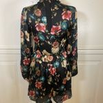 ZARA Floral Print Jumpsuit Romper Sz XS Multi Colored Smocked Chest Photo 7