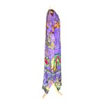 Egyptian Print Caftan Dress Purple Boho Maxi Lounge Wear Women's Size 4 Photo 5