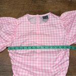 Reclaimed Vintage Pink Gingham Puffy Sleeve Ruched Side Dress Size 2 Photo 11