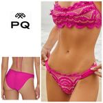 PilyQ New.  pink lacy fanny full bikini bottom. Small Photo 1
