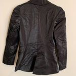 H&M  Womens Size 4 Jacket Short Black Shimmer Silver Buttons Rock Preppy Photo 5