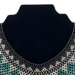Mexican Handmade Glass Seed Beaded Fringe Collar Bib Necklace Green Photo 6