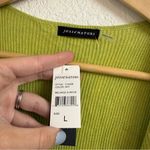 Natori JOSIE  Melange Knit Silk & Cotton Pullover in Key Lime Size L BNWT Photo 2