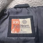 Ruff Hewn Black Puffer Vest Women’s Size Large Quilted Full Zip Sherpa Collar Photo 7