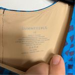 Summersalt x L.L. Bean full coverage one piece swimsuit blue check women size 18 Photo 3