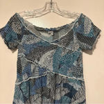 Patrons of Peace  Romper Short Sleeve Blue size M Photo 2