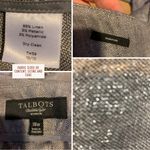 Talbots WOMAN SILVER LINEN METALLIC THREAD CROPPED LEG SIGNATURE TROUSERS (18W) Photo 10