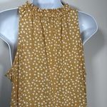 Banana Republic  Medium Mustard Yellow White Floral Flounce Shift Dress Casual Photo 6