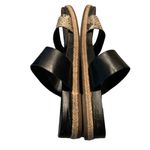 Franco Sarto Babs Black Snakeskin Espadrille Slide Sandal - Size 10 Photo 7